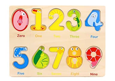 Aile Wooden Preschool Learning Number Puzzles Toys for Kids Age 2-4， Educational Toys - Image 4