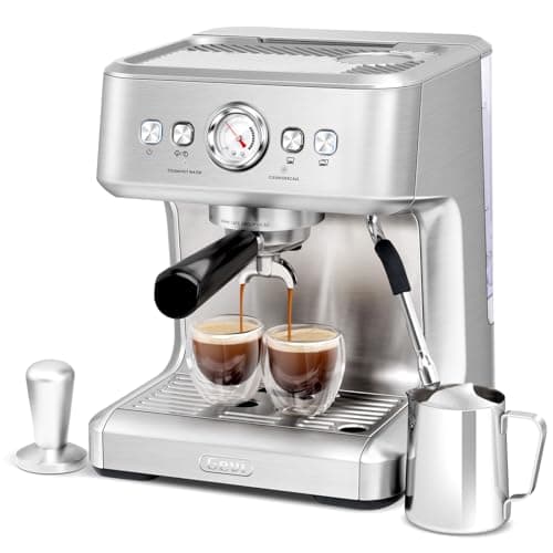 Gevi EzBru 1000C Commercial Grade Espresso Machine | 20Bar Pump + PID Temp Control (Adjustable Shot/Temp) | 58mm Portafilter w/Pressure Gauge | 2.2L Tank & Barista Kit | Home & Café Use - Image 1