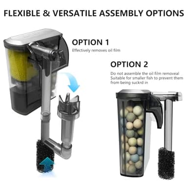 Small Aquarium Starter Kit, 2.6 Gallon Glass Betta Fish Tank with Heater Self Cleaning System Efficiency Filter Bright Light Rocks Gravel Cleaning Tool Set, Leak-Proof Ultra-Clear Rimless Desktop Tank - Image 8