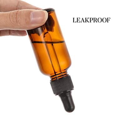 4 Pack, 2 oz Bottles with Dropper & 1 Funnel & 4 Labels - Essential Oils Bottles for Health, Personal Care & Beauty - 60ml Thick Dark Amber Glass Tincture Bottles, Refillable Cosmetic Containers - Image 8
