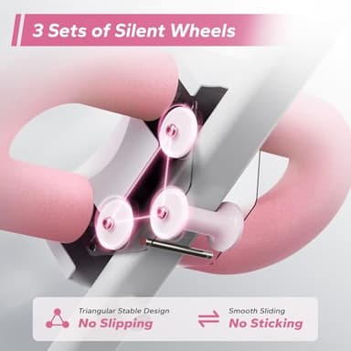 MERACH Ab Machine, Ab Workout Equipment, Adjustable Ab Trainer Machine for Abs Workout at Home Gym, Foldable, Knee Protection, Abdominal Trainer for Stomach Workout (Pink) - Image 8