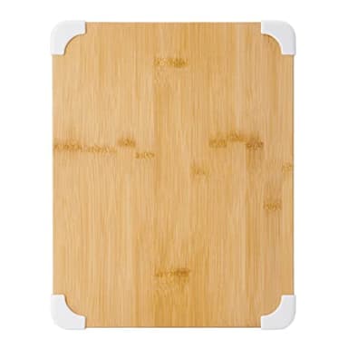 Farberware Nonslip Bamboo Cutting Board with Juice Groove, 11x14 Inch, White - Image 2
