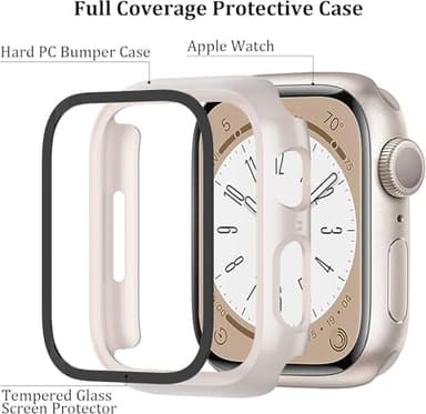 6-Pack Case Compatible with Apple Watch Series 11 10 46mm with Tempered Glass Screen Protector, QCKANLJ Ultra-Thin Hard PC Protective Face Cover Bumper for iWatch 11/10 46 mm - Image 2
