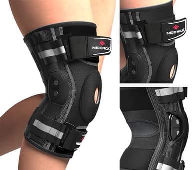 NEENCA Professional Knee Brace for Knee Pain, Adjustable Hinged Knee Support with Removable Side Stabilizers, Strong Stability for Joint Pain Relief, Arthritis, Meniscus Tear, ACL, PCL, Runner, Sports - Image 2