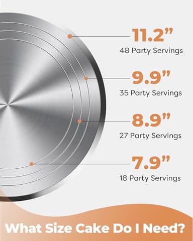 Kootek Aluminium Alloy Revolving Cake Stand 12 Inch Rotating Cake Turntable for Cake, Cupcake Decorating Supplies - Image 3
