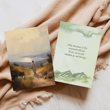 Frame‑Ready Easter Art Cards (Flat, Not Folded) – 5 x 7 Empty Tomb Christian Print – Single‑Sided, Blank Back for Message – Envelopes Included – Religious Easter Décor & Gift – Set of 6 - Image 5