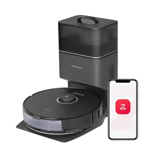 roborock S8+ Robot Vacuum, Sonic Mop with Self-Empty Dock, Stores up to 60-Days of Dust, Auto Lifting Mop, Ultrasonic Carpet Detection, 6000Pa Suction, Black - Image 1