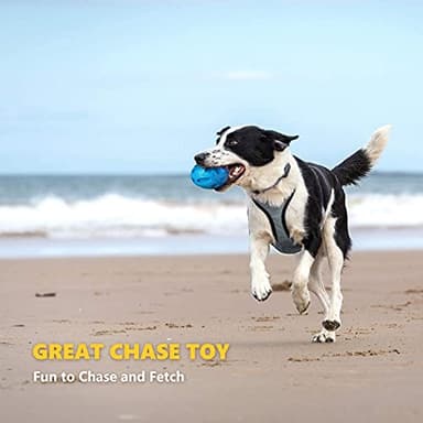 EASTBLUE Squeaky Dog Toys for Aggressive Chewers: Rubber Puppy Chew Ball with Squeaker, Almost Indestructible and Durable Pet Toy for Medium and Large Breed - Image 5