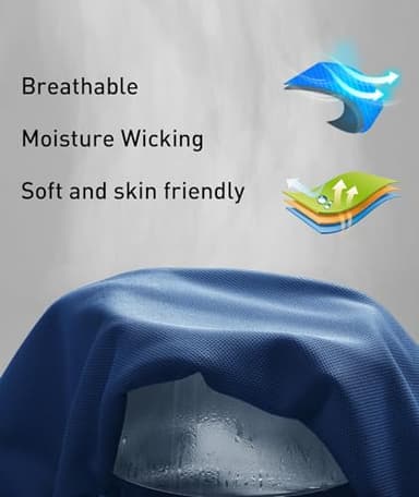 ZITY Mens Polo Shirt Short Sleeve Sports Tactical T-Shirt Athletic Golf Polos Daily Casual Stylish Collared Shirts for Men Blue Large - Image 4