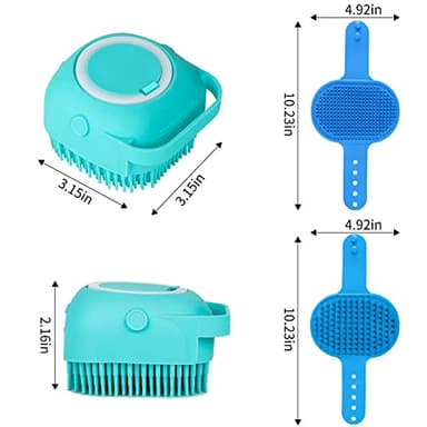 Comotech 6PCS Dog Bath Brush & Dog Toothbrush | Adjustable Handle Shampoo Brush & Scrubber for Short & Long Haired Dogs & Cats | Effectively Solve Odor & Stain Removal Problems | Pet Supplies (Blue) - Image 6