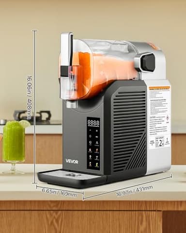 VEVOR Slushie Machine, 2L/68oz No Ice Needed Slushy Machine for Home, Frozen Drink Maker with 6 Preset Programs, Margarita Machine with Self-Cleaning, Frozen Margaritas, Frappés, Milkshake, and More - Image 7