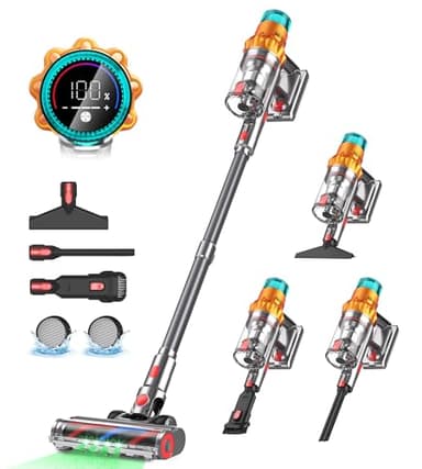 REBANIC Cordless Vacuum Cleaners for Home,8-in-1/65Min/600W/48Kpa Powerful Suction,Self-Standing Cordless Stick Vacuum Cleaner,Lightweight Anti-Tangle Rechargeable Vacuum for Floor/Carpet/Pet Hair/Car - Image 1
