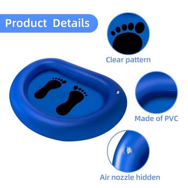Tlswshsy Inflatable Pool Foot Bath Basin - Foot Soaking Bath Basin for Swimming Pool Clean Feet- Foot Wash Bath Tub for Pool Entry Ladder, Home Spa Treatment (1, Blue) - Image 3