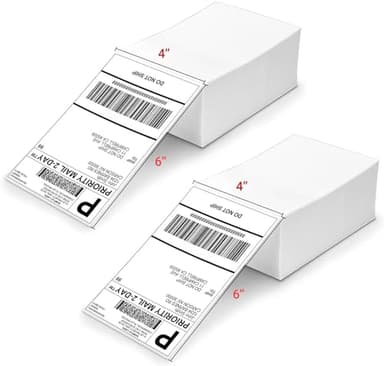 Omezizy 4x6 Thermal Labels, 2 Packs of 500 4x6 Fold Labels - Compatible with JADENS, ASprink, Phomemo, Rollo, Zebra, Omezizy and Other Thermal Printers - Image 1