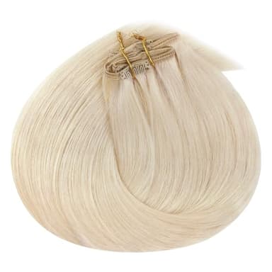 Ve Sunny Blonde Clip in Hair Extensions Real Hair Extensions Clip in Human Hair Clip in Extensions Real Human Hair Natural Look Human Hair Extensions Clip ins 18inch 7pcs 120g - Image 7