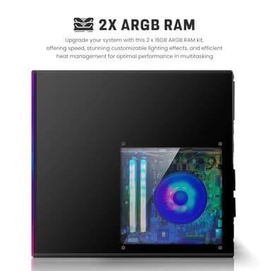 Hp Desktop Computer PC – Intel Core i5, 16GB ARGB RAM, 256GB SSD, 24 Inch Curved Monitor, RGB Keyboard with AI Copilot Key and Mouse, RGB Soundbar, Windows 11(Renewed) - Image 5