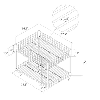 DHP 4306619 Miles Metal Full, Blue Bunk Bed Blue - Image 17