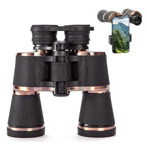 20 x 50 High Powered Binoculars for Adults - Professional Waterproof Compact Binoculars with Compass & Phone Adapter for Bird Watching Hunting Travel Cruise Outdoor Sports Stargazing Concerts - Image 1