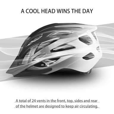 AISSTXOER Adult Bike Helmet Men and Women Bicycle Helmet Removable Visor Adjustable Cycling Helmet Suggested Fit 56 to 62cm for Mountain & Road with CPSC Safety-Certified (Silver) - Image 3