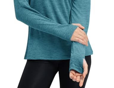 TBMPOY Womens UPF 50+ Sun Protection Hoodie Shirt Long Sleeve Fishing Hiking Outdoor UV Shirt Lightweight Blue M - Image 3