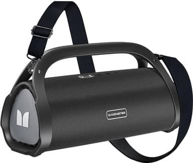 Monster Adventurer Max Bluetooth Speaker, IPX7 Waterproof Portable Speaker with Double Subwoofer, 100W Stereo Sound and Rich Bass, Wireless Outdoor Speakers for Home, Beach, 24H Play, Silver - Image 1