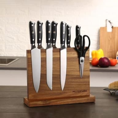 Magnetic Knife Block - Magnetic Knife Holder - Magnetic Knife Stand- Cutlery Display Stand and Storage Rack - Image 2