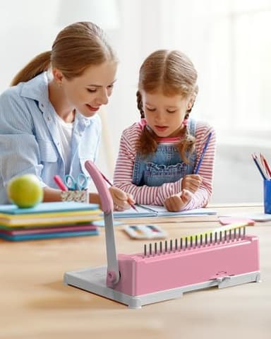 MAKEASY Binding Machine, 21-Hole, Comb Binding Machines with 100PCS Comb Bindings Spines, Comb Binder for Letter Size, A4, A5 Paper - Image 5