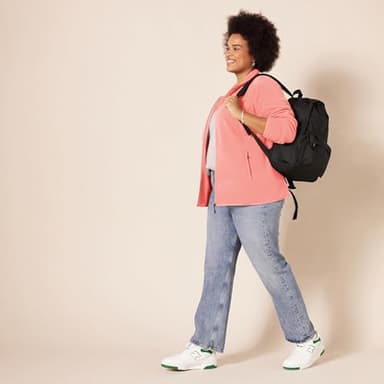 Amazon Essentials Women's Classic-Fit Full-Zip Polar Soft Fleece Jacket (Available in Plus Size), Coral Pink, Large - Image 8