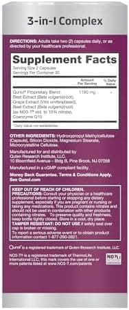 Qunol Blood Pressure Support, 3 in 1 Beets + CoQ10 + Grape Seed Extract, Beet Root Capsules That Supports Healthy Blood Circulation & Heart Healthy Energy, 60 Count (Pack of 1 - Image 5