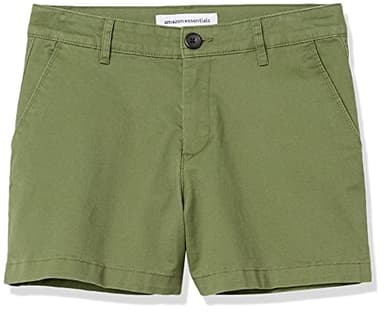 Amazon Essentials Women's Mid-Rise Slim-Fit 3.5 Inch Inseam Khaki Short, Olive, 2 - Image 6