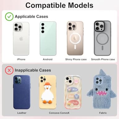Yojaro Silicone Suction Cup Phone Case Mount Double Sided, Phone Accessories Hands-Free Strong Grip Holder for Selfies and Videos, Silicon Phone Stand for iPhone and Android Light Pink - Image 6