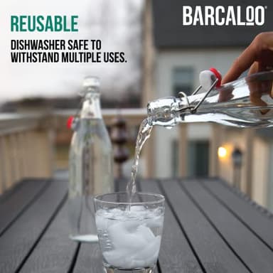 Barcaloo 12oz Flip Top Clear Glass Beer Bottles for Home Brewing - Set of 12 with Flip Caps for Beer and Wine Bottling - Family Owned American Business - Image 6