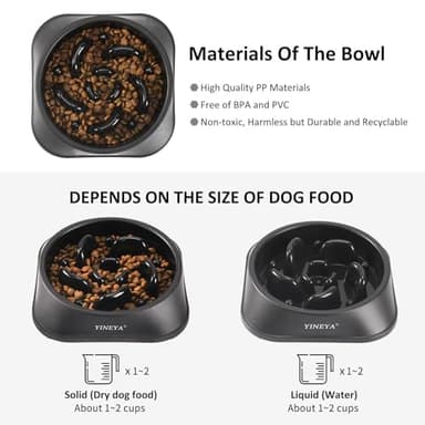 YINEYA Slow Feeder Dog Bowls, Pet Supplies That Slow Down Eating, Pet Food Bowls, Maze Dog Puzzle Feeder for Medium Breed - Image 6