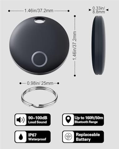 Air Tracker Tag, Bluetooth Tracker-4 Pack Works with Apple Find My (iOS Only), Smart Tags for Luggage, Keys, Backpack, IP67 Waterproof - Image 8