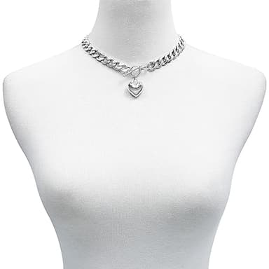 Juicy Couture Silvertone Heart Charm Necklace for Woman - Image 2