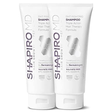 Shapiro MD Hair Growth Experts Hair Loss Shampoo | DHT Fighting Vegan Formula for Thinning Hair Developed by Dermatologists | Experience Healthier, Fuller and Thicker Looking Hair | 2 Month Supply - Image 1