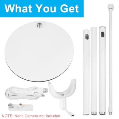 Didalo Floor Stand for Nanit Pro Baby Monitor, Gooseneck Swivel Holder Mount with Adjustable Height and Stable Base, Without Tools or Wall Damage(Camera not Included) - Image 7