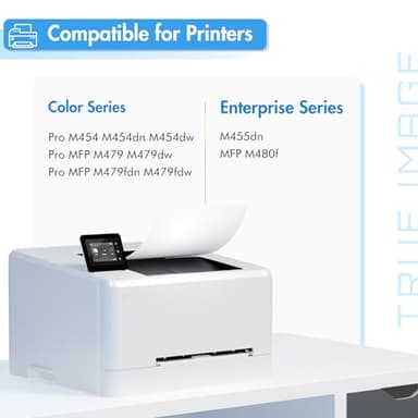 414A Toner Cartridges 4 Pack: MFP M479fdw Compatible Replacement for HP 414A 414X M479fdn M454dn W2020A for HP Color Laserjet Pro MFP M479fdw M454dw Printer Ink High Yield with Chip (K/C/M/Y) - Image 2