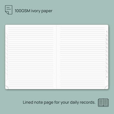 POPRUN 2025-2026 Monthly Planner (B5 8" X 10"), 18-Month Calendar Book (Jul.25 - Dec.26) with Monthly Tabs, Hardcover, Inner Pocket, 100GSM Thick Paper - Pacific Green - Image 3