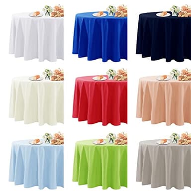 Fokitut 2 Pack Waterproof Round Tablecloth, 70 Inch, Stain Resistant and Wrinkle Polyester Table Cloth, Fabric Table Cover for Kitchen Dining, Wedding, Party, Holiday Dinner-Emerald - Image 7