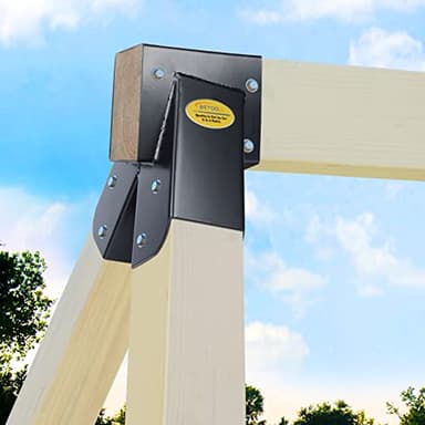 BETOOL Swing Set Brackets - 2pcs A Frame Swing Bracket Hardware with All Mounting Accessories (Black) - Image 5