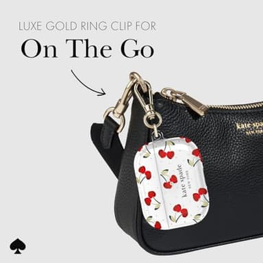 kate spade new york AirPods Pro Protective Case with Keychain Ring - Cherry Dot, Compatible with AirPods Pro 2nd / 1st Generation - Image 5