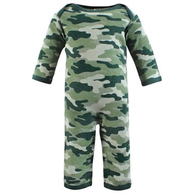 Hudson Baby Unisex Baby Thermal Coveralls 2pk, Sage Dinosaur, 3-6 Months - Image 4