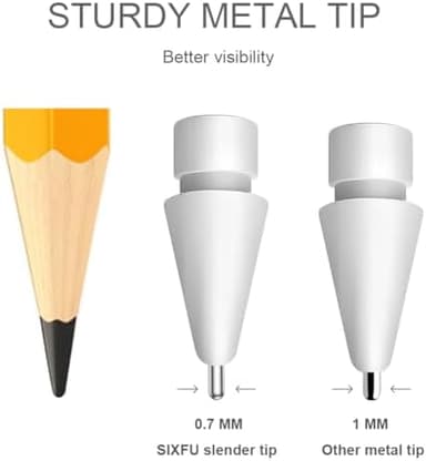 SIXFU Upgraded Tips for Apple Pencil, Mix Replacement Pencil Tips for Apple Pencil 2nd/ 1st Gen/USB-C/Pencil Pro Tips(6 PCS - Image 5