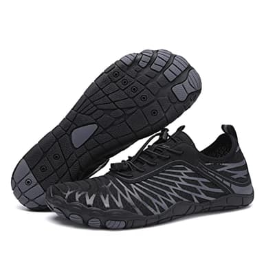 Hiking Barefoot Shoes for Women Men Breathable & Non-Slip Athletic Footwear Wide Toe Water Shoes,Designed for Walking,Running&Swimming Black - Image 1