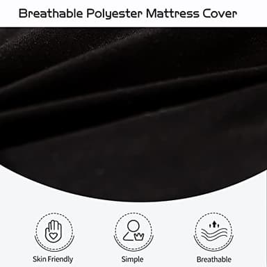 MAXYOYO Futon Mattress, Padded Japanese Floor Mattress Quilted Bed Mattress Topper, Extra Thick Folding Sleeping Pad Breathable Floor Lounger Guest Bed for Camping Couch, Black, Queen Size - Image 8