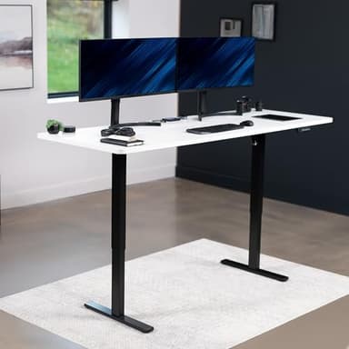 VIVO Large Electric 83 x 30 in Standing Desk, Memory Height Adjustment, 1B Series, White Top Black Frame, DESK-KIT-1B8W - Image 2