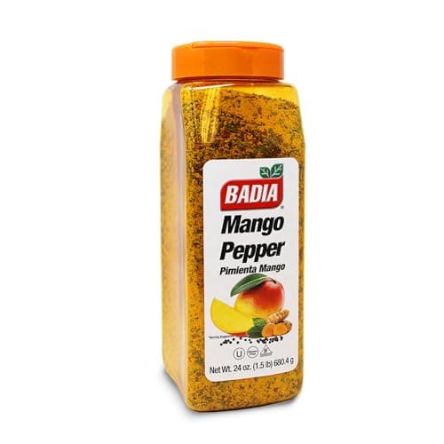 Badia Mango Pepper Seasoning, 24 oz - Sweet & Zesty Citrus Pepper Blend for Chicken, Seafood & Vegetables - Image 1