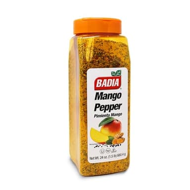 Badia Mango Pepper Seasoning, 24 oz - Sweet & Zesty Citrus Pepper Blend for Chicken, Seafood & Vegetables - Image 1