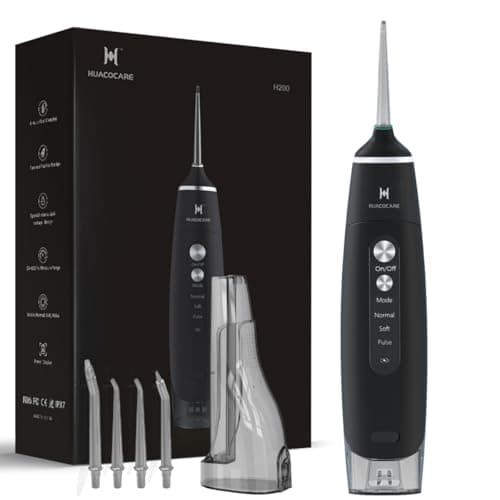 Water Flosser Equipped with Two Water Tanks for Home and Travel,3 Modes Dental Oral Irrigator,Portable,IPX7 Waterproof,Powerful Battery Life, Water Dental Flossers for Teeth (Black) - Image 1